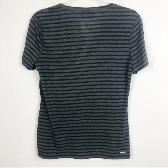 ADIDAS | Climalite Striped V-Neck Short Sleeve Tee - Picture 6 of 7